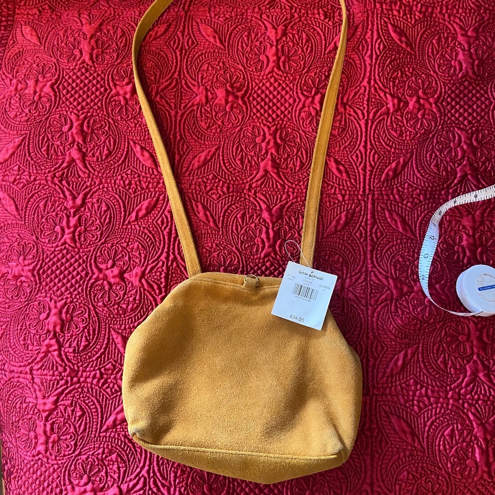 Genuine suede Gianni Bernini cross body bag